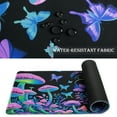 thumbnail image 4 of Simpkeely Large Skull Mushroom Gaming Mouse Pad - UV Light Reactive Neon Glow Butterfly Mat Waterproof XL Non-Slip Rubber Base for Computer & Keyboard, 31.5" x 11.8", 4 of 7