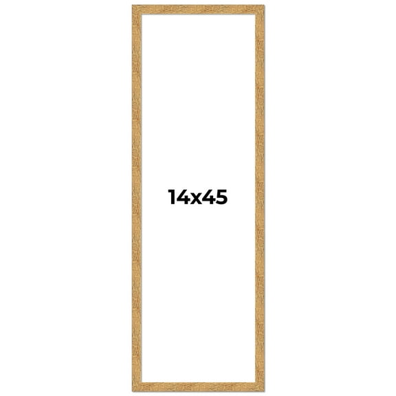 14x45 Frame Beige Real Wood Picture Frame Width 1.25 inches | Interior Frame Depth 0.5 inches |