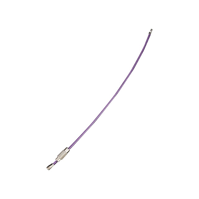 Cable de ambre coloreado de 15 cm, acero inoxible para Púrpura Zulema Cable de llavero de alambre