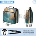 thumbnail image 3 of Zipper Binder with Shoulder Strap 2 inch 3 Ring Waterproof File Folder Organizer Bag 500 Sheet Mystical Forest, 3 of 8