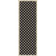 thumbnail image 2 of Aspen Brands RUG8BLK26 Tapis Élégant Design Croix 2 x 6 Pieds - Noir & Blanc, 2 of 2
