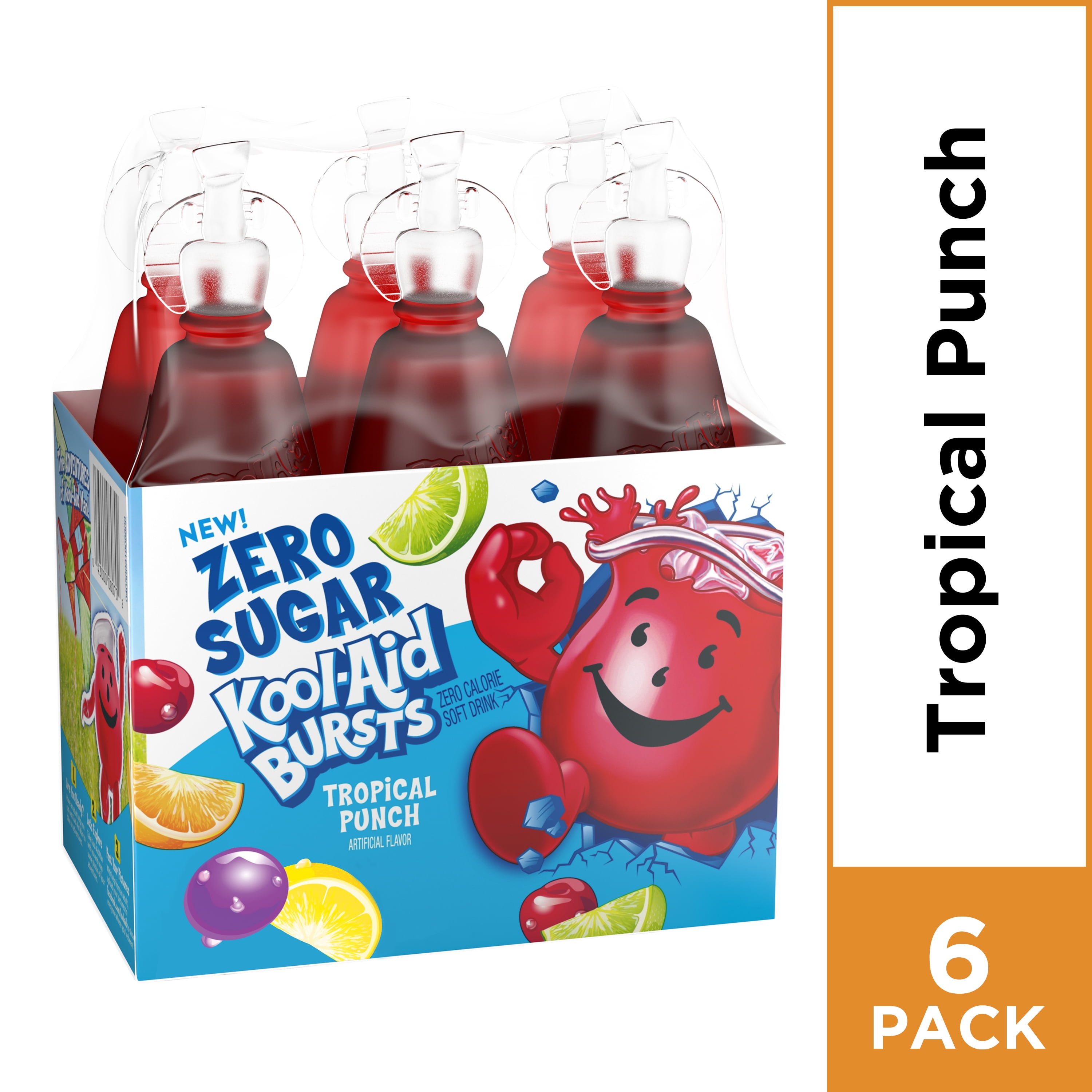 Kool-Aid Bursts Zero Sugar Artificially Flavored Tropical Punch Drink