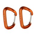 thumbnail image 4 of Mini mosquetón de aleación de aluminio kusrkot 16KN Clip de llavero naranja, 4 of 8