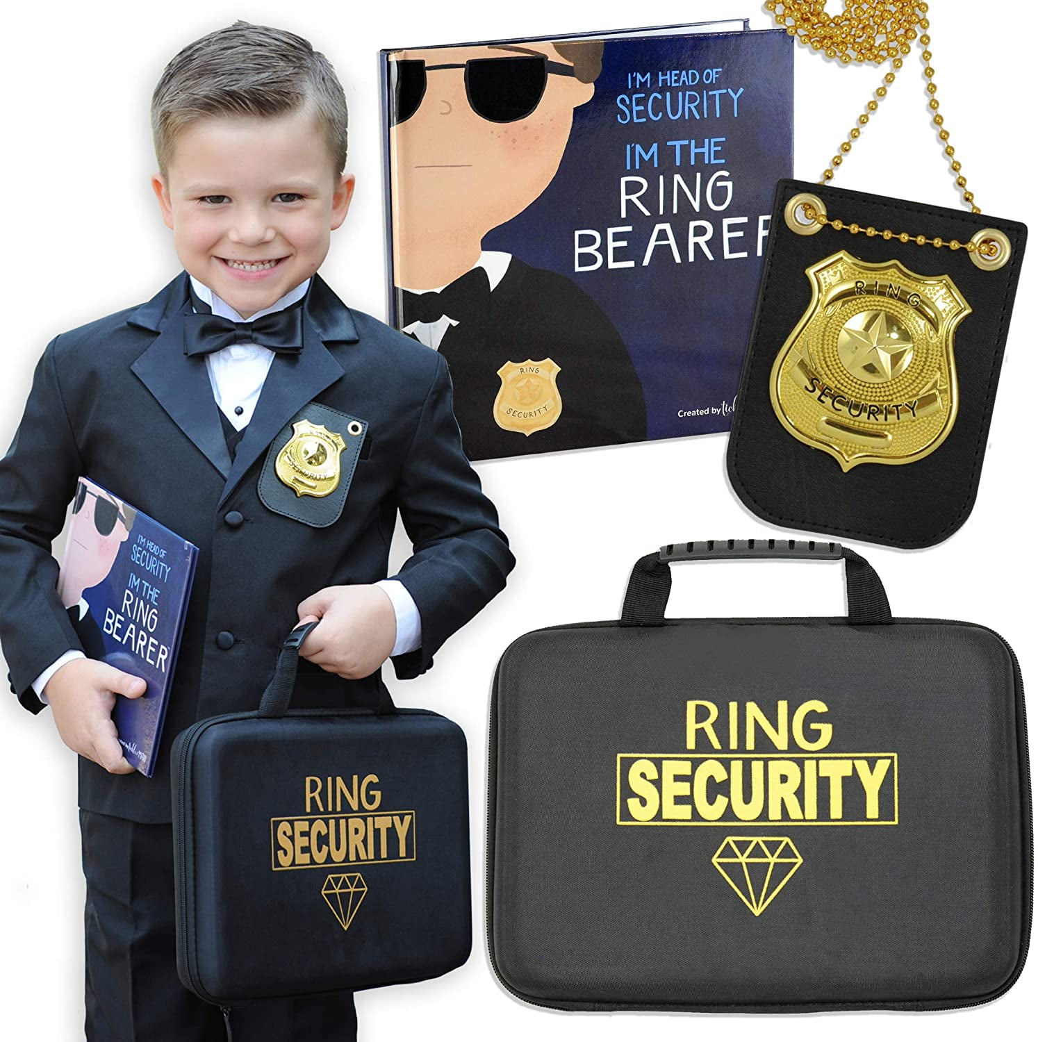 atlet kat smække Tickle & Main - Ring Bearer Gift Set – Includes Book, Badge, and Wedding  Ring Security Briefcase. I'm Head of Security - I'm The Ring Bearer! -  Walmart.com