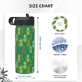 thumbnail image 4 of Disketp Pineapples1 18oz Sports Insulated Kettle With Straw Insulated Water Bottle For Running Hiking Cycling Climbing Man'S Womens Sports Water Bottle, 4 of 8