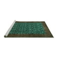 thumbnail image 2 of Ahgly Company Machine Washable Indoor Rectangle Persian Turquoise Blue Traditional Area Rugs, 2' x 3', 2 of 4