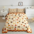 thumbnail image 5 of Feelyou Autumn Maple Bedding Comforter Set, Stripes Geometric Twin Comforter Sets, Happy Harvest Bedding Set, Super Cozy Room Decoration, 2 Piece, 5 of 8