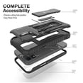 thumbnail image 5 of FITO For iPhone 12 Mini Case, Phone Case with Screen Protector and Kickstand (Black), 5 of 7