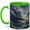 Green, variant on Stormy Ocean Sky 11oz Ceramic Mug, Dark Seascape Painting