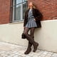 thumbnail image 2 of Botas DREAM PAIRS URA hasta la rodilla con cuña marrón talla 5.5, 2 of 7