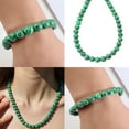 thumbnail image 2 of Natural Malachite Round Beads String - Jewelry Making Supplies, Smooth Stone Beads for BRACELETSs Necklaces Crafting, 2 of 8