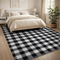 thumbnail image 3 of ODIKA 8'x10' Washable Area Rug Non-Slip Chair-Friendly Mat Plaid Checkered Under Farmhouse Tartan Gingham Doormat Layering for Dining Room, Large Office, Lounge, 3 of 7