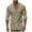 Khaki, variant on JURANMO Mens Casual Cotton Shirts Long Sleeve Button Down Shirts Solid Color Stand Collar Shirts Deals of the Day White S
