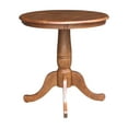 thumbnail image 5 of 30" Round Solid Wood Dining Height Pedestal Dining Table in Distressed Oak by International Concepts, 5 of 7