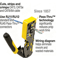 thumbnail image 5 of KUMEE Ratcheting Modular Data Cable Crimper / Wire Stripper / Wire Cutter for Rj11/Rj12 Standard,Rj45 Pass-Thru Connectors Ratcheting Modular Data Cable Crimper / Wire Stripper / Wire Cutters, 5 of 7