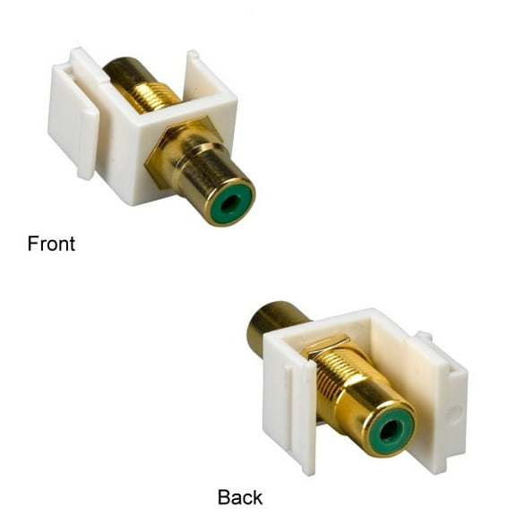 Kentek RCA Keystone Insert Feedthrough Type Gold Plated Connector Video Audio Jack Green
