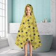 thumbnail image 6 of Yellow Cute Hedgehog Hooded Bath Towel，50"x30" for Ages 3 To 12 Kids, Quick Dry Lightweight Soft Microfiber Hood Beach Towel Cover Up for Kids, 6 of 7