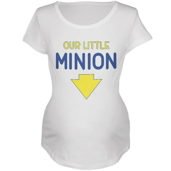 Our Little Minion Maternity Soft T Shirt White MD