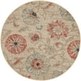 thumbnail image 2 of Unique Loom Outdoor Botanical Collection Area Rug - Fern (4' 1" Round Beige/Light Brown), 2 of 9