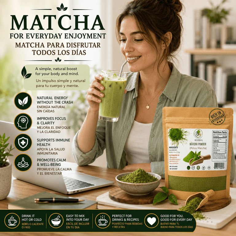 B-EXPERTS, Green Tea Matcha Powder, 4 oz, Japanese-style
