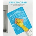 thumbnail image 4 of Bligli 15.7x11.8inch Kitchen Sink Mat, PVC Eco-Friendly Bottom Protector with Fast Drain & Anti-Slip, Blue, 4 of 6