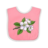 Inktastic Beautiful Apple Blossom Flowers on Branch Boys or Girls Baby Bib