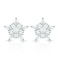 thumbnail image 2 of Rosec Jewels 1/2 CT Moissanite Stud Earrings, Snowflake Earrings for Women (D-VS1 Quality), 925 Sterling Silver, 2 of 7