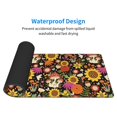 thumbnail image 5 of Disketp Gaming Mouse Pad Sunflowers Mushrooms Pattern Large Mouse Mat Long Extended Desk Pad Non-Slip Rubber Mice Pads Stitched Edges Thin Pad (11.8x31.5 Inch), 5 of 9