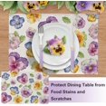thumbnail image 2 of Spring Summer Floral Flower Placemats Set of 4, Watercolor Pansy Leaves Dining Place Mats Table Decor, Seasonal Home Kitchen Decoration 12 x 18 Inch, 2 of 6