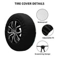 thumbnail image 2 of Sikiie Blue Ocean Waves PVC Leather Spare Tire Wheel Cover Spare Tire Cover, for Car Truck SUV Camper Trailer Universal Fit(14-17in)-17 inch, 2 of 6