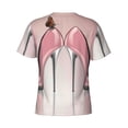 thumbnail image 6 of Vsdgher High Heel Shoes Butterfly Print Men's Dry Fit Mesh Athletic Shirts Moisture Wicking Tennis T-Shirt Tops, 6 of 9