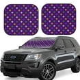 thumbnail image 2 of Uemuo Purple Mardi Gras Printed 2 PCS Car Windshield Sun Shade, Auto Sun Heat and UV Rays Blocker, Foldable Automotive Front Window Sunshade Protector, 2 of 7