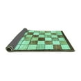 thumbnail image 2 of Ahgly Company Indoor Square Abstract Turquoise Blue Modern Area Rugs, 7' Square, 2 of 4