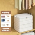 thumbnail image 4 of Wadada Heavy Duty Extra Large Clothes Storage, Foldable Blanket Storage Bags Closet Organizers Storage Containers with Durable Handle, Storage Containers Bags with Zipper for Home Bedroom Closet, 4 of 8