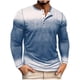 thumbnail image 2 of Blusas y camisas de manga larga con cuello redondo y degradado para hombre, blusas casuales con botones y cuello redondo, blusas de poliéster para hombre, 2 of 7