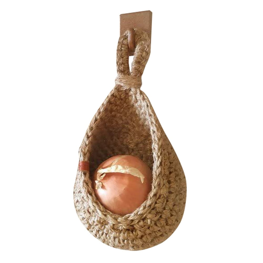 Jute potato and onion storage basket for pantry Potato onion garlic