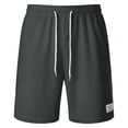 thumbnail image 4 of Mens Summer Solid Ventilate Shorts Elasticated Waisted Work Pants Beach Pants, 4 of 5