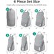 thumbnail image 3 of Juego de 6 cubos de compresión para viajes, bolsas ligeras organizadoras de equipaje, bolsas duraderas para ahorrar espacio, artículos esenciales de viaje, 3 of 6