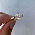 thumbnail image 2 of Jewelerix Colorless 1 CT Marquise Cut Moissanite Diamond Ring Engagement Ring Plated Yellow Gold Mother's Day Prettiest Surprise Gift, 2 of 6