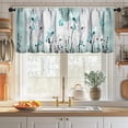 thumbnail image 3 of Flower Daisy Window Valance for Kitchen,Rustic Retro Blue Teal Floral Farmhouse Spring Butterfly Plant Farm Window Treatment for Bedroom Living Room 1 Piece,54x18 Inch, 3 of 4
