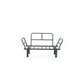 thumbnail image 5 of Futon Sofa Bed, Lounge Memory Foam Sleeper Couch for Living Room, Convertible Modern Chenille Sofa for Compact Living Spaces, 49" W (Blue), 5 of 6