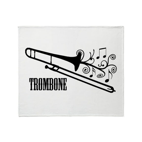 CafePress - Trombone Swirls Throw Blanket - Soft Fleece Throw Blanket, 50"x60" for All Ages