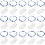 Lumières à cordes à LED 15 Faites votre valise, 2m 20 Led Fairy Lights Batterie exploitée, Copper Wire Light (bleu)