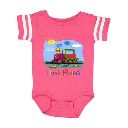 

Inktastic I Love Trains Gift Baby Boy or Baby Girl Bodysuit