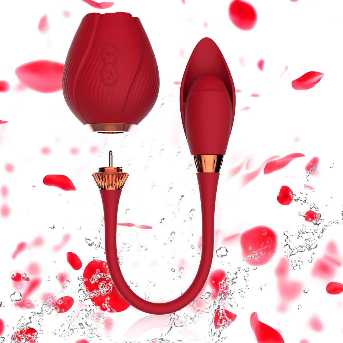 Tianyi Powerful Rose Sucking Vibrator Toy Waterproof Massager for Women with 9 Frequency Sucking Vibration Mode