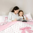 thumbnail image 5 of Feelyou Initial A Letter Twin Comforter Sets, Kids Pink Bow-tie Bowknot Bedding Set, 2pcs, 5 of 8