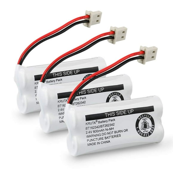 Batería Kruta BT162342, 2,4 V, 800 mAh, Ni-MH AAA, paquete de 3
