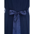 thumbnail image 6 of Hansber Flower Girls Wide Leg Jumpsuits Sleeveless Ruched Chiffon Skirt Pants Suit One Piece Pageant Party Gown Navy Blue 14, 6 of 7