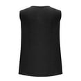 thumbnail image 4 of Stylish Olyvenn Womens Button Down Linen Tank Shirts Sleeveless Fashion V Neck Dressy Blouse Summer Casual Loose Tunic Top Black M, 4 of 6