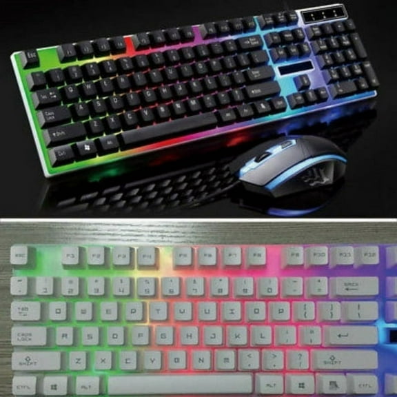 Wired USB Lighting Mechanical Feel Computer Keyboard Mouse Sets For PS4/PS3/Xbox One And 360